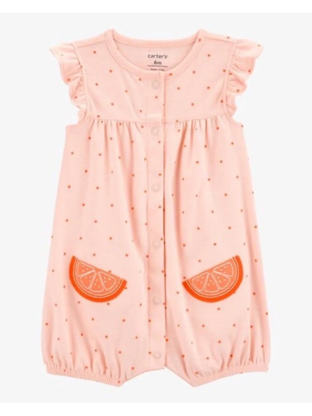 Carter’s Baby Girl Orange Slice Romper Size 3M